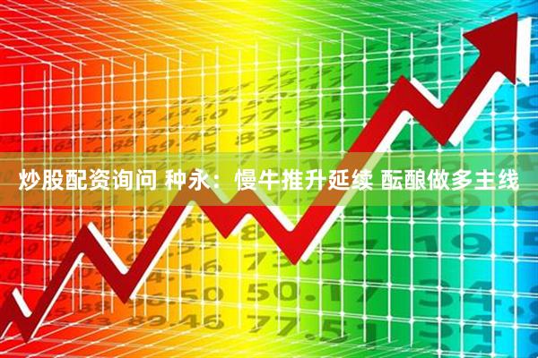 炒股配资询问 种永：慢牛推升延续 酝酿做多主线