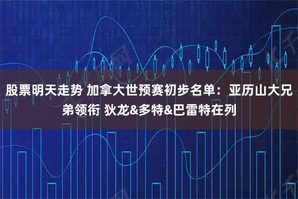 股票明天走势 加拿大世预赛初步名单：亚历山大兄弟领衔 狄龙&多特&巴雷特在列